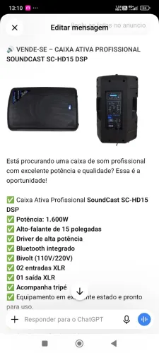 Caixa som profissional 