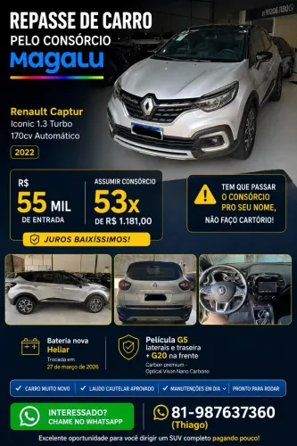 Renault Captur Iconic 1.3 TB 16V Flex 5P AUT 2022