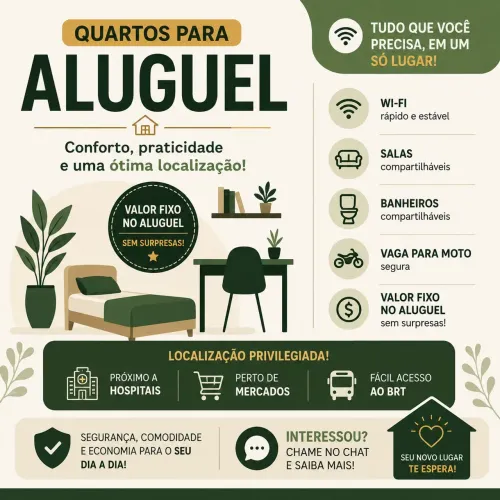 Aluguel de Quartos Individuais - Excelente Localização em Campinas<br>