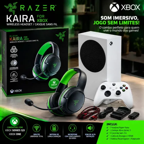 XBOX SERIE S 500GB + FONE RAZER KAIRA .