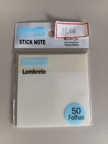 Bloco de anotações/lembrete, 50 folhas.
