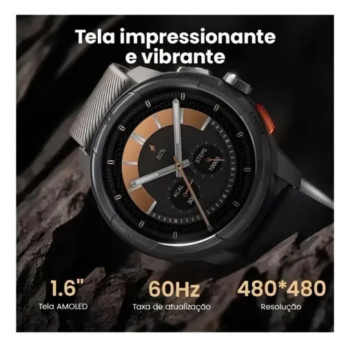 Smartwatch Haylou Solar Ultra LS23 Solar Ultra 1.6 chamadas bluetooth cor prata 