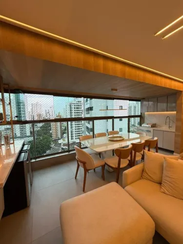 Torre 4 quartos 2 suítes 123m² apto todo ambientado decorado lazer completo 2 vgs