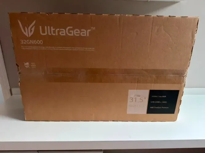Monitor Gamer LG Ultragear 31,5 Polegadas, 2K QHD, 165Hz, 1ms, VA, 32GN600-B - Lacrado, NF
