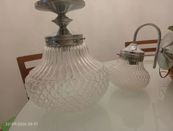 Lustre e arandela vintage 