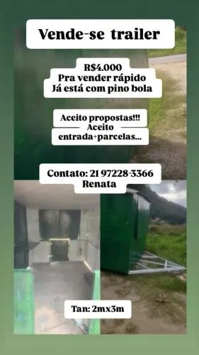 Vendo um trailer semi novo 4.500 