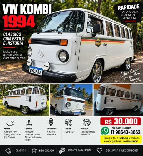 Volkswagen Kombi Standard/ Luxo/ Serie Prata 1994