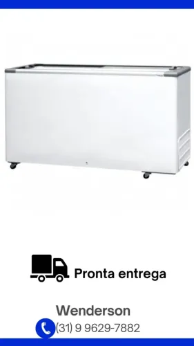 Freezer Horizontal Expositor Fricon 503L tampa de vidro Novo
