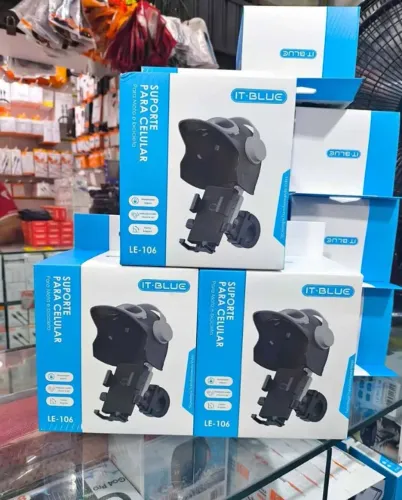 Suporte para celular com mini capacete ? de proteção