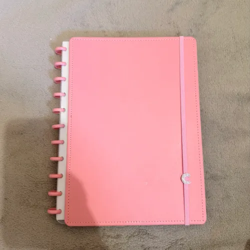 Caderno inteligente grande todo rosa 