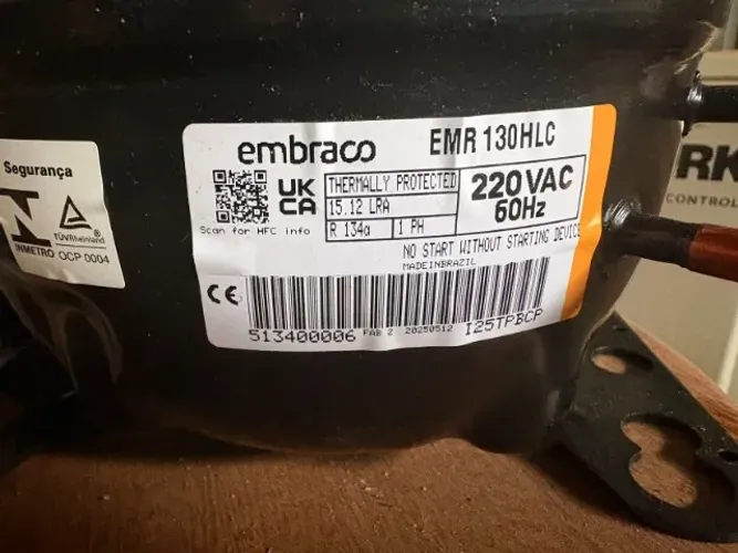 Compressor 1/3+ Freezer / Geladeira / Balcão Refrigeração