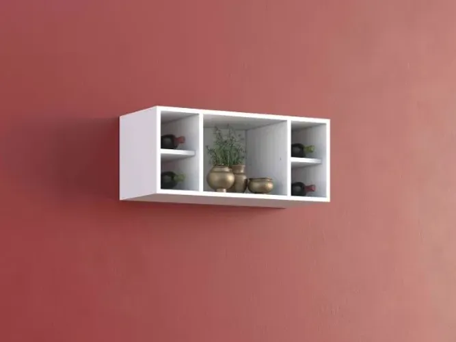 Armário Aéreo Cozinha Perola Branco Salleto - Entrega Rápida! 