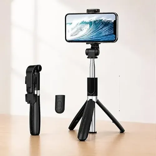 Bastão de Selfie Tripé Bluetooth com Controle Remoto Sem Fio