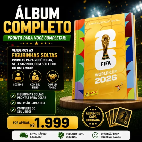 Álbum Completo Copa do Mundo 2026 - Figurinhas soltas para você colar