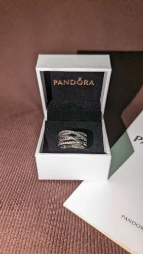 Anel De Prata pandora Grande Brilho