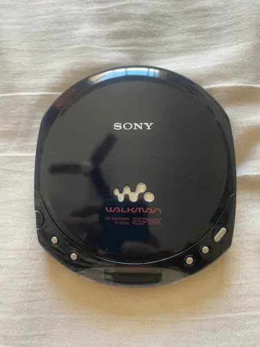 Leitor de CD portátil pessoal Sony CD Walkman D-E220 ESPMax usado Discman preto testado