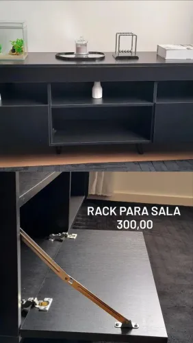 Rack para sala preto semi novo