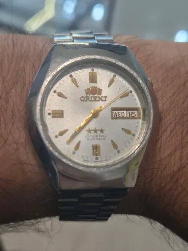 Relógio ORIENT 3 ESTRELAS CRYSTAL  BRANCO    -    ÓTIMO ESTADO