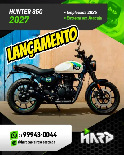 ROYAL ENFIELD HUNTER 350 - Lançamento 2027 - Emplacada 2026 - Entrega em Aracaju