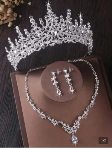 Grinalda com Colar e Brinco - Casamento