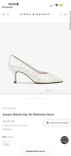 Scarpin Branco noiva 