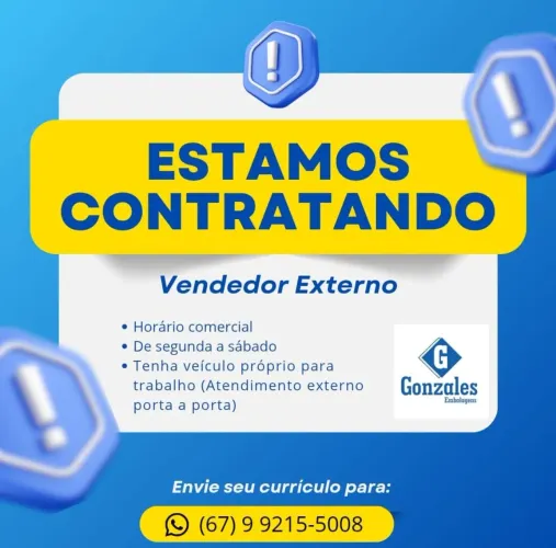 Vaga vendedor externo porta a porta