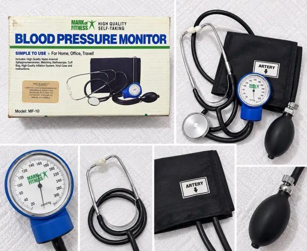 Aparelho de Pressão Manual com Estetoscópio Mark of Fitness MF-10