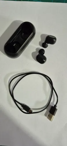 Fone de ouvido bluetooth com case