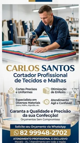 Cortes em tecidos e malhas 
