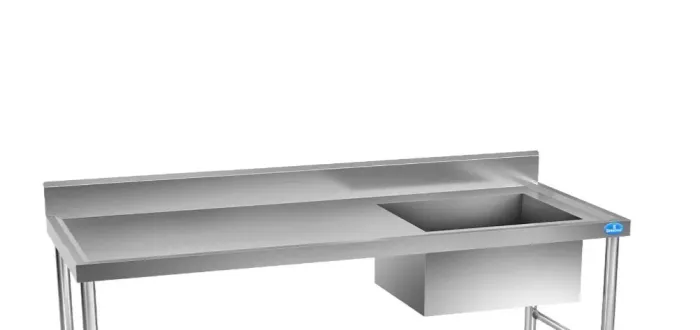 Mesa Pia Aço Inox Industrial Com Uma Cuba