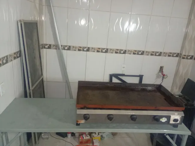 chapa grade e mesa inox 800
