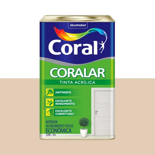 Tinta acrílica coralar cor areia