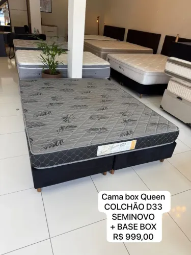 Cama DE CASAL D33 QUEEN SEMINOVA - entrego! 