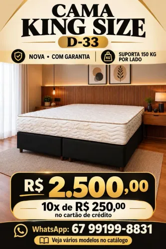 Oferta feriado entrego cama king size novo Garantia