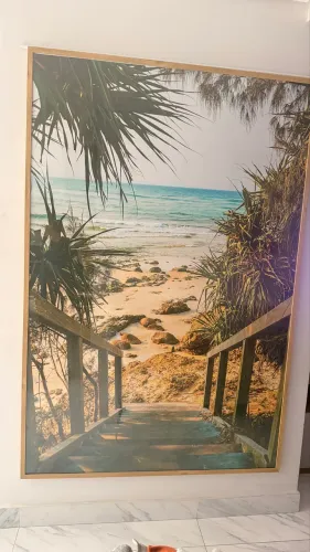 Quadro Mar 1,80x 1,20 com moldura e vidro