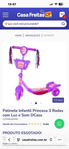PATINETE INFANTIL NOVO