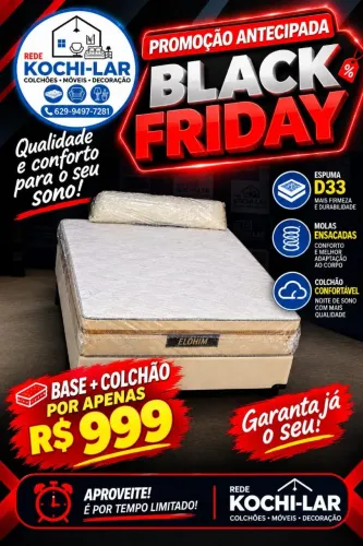 Cama casal molas ensacadas preço de oportunidade Black Friday antecipado