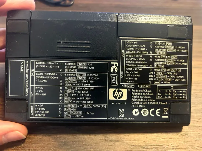 Calculadora financeira HP 12C