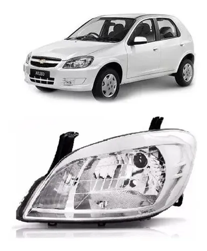 Farol Cromado Celta 2006 A 2015 Prisma 2006 A 2012 Esquerdo