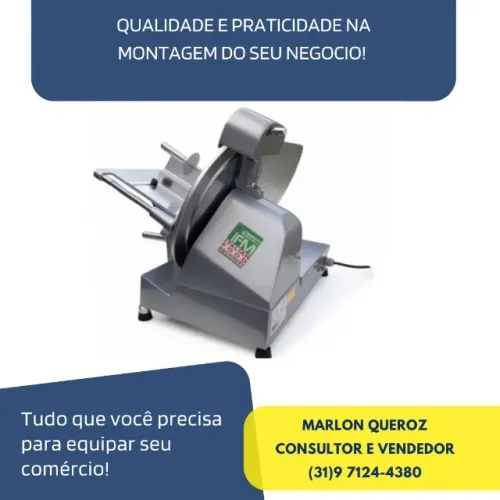 Cortador de Frios Palladium 30cm Semi Automático Novo
