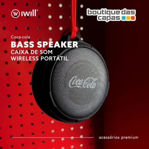 Caixa de som wireless portátil - Bass Speaker Coca-Cola - original - 1 ano garantia