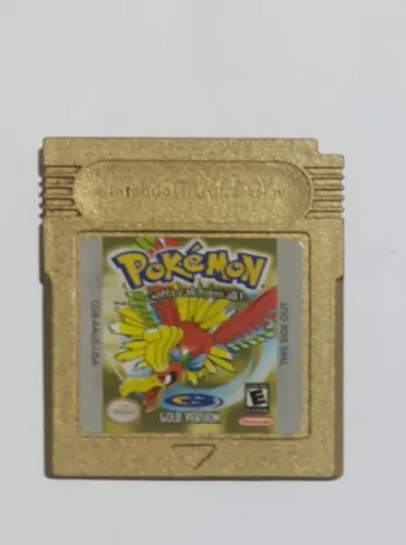 Pokémon Gold Game Boy Color Novo - Carcaça personalizada Dourada!