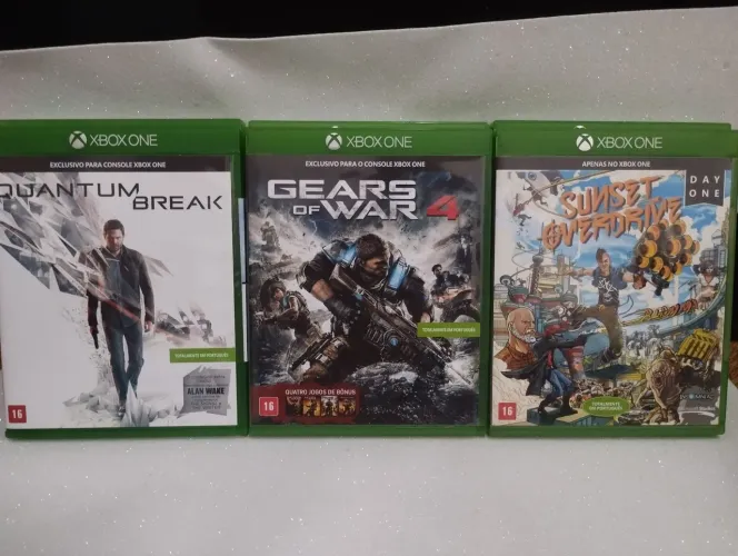 VALOR UNITÁRIO Jogos Xbox One - Quantum Break, Gears of War 4 e Sunset Overdrive