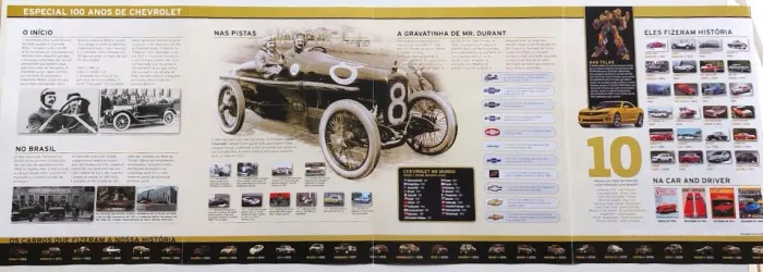 Pôster automotivo - 100 anos de Chevrolet GM