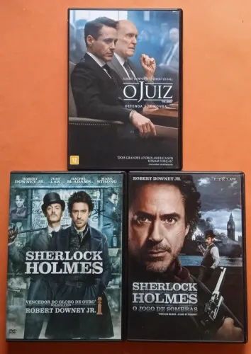 Dvd O Juiz + Sherlock Holmes 1 e 2