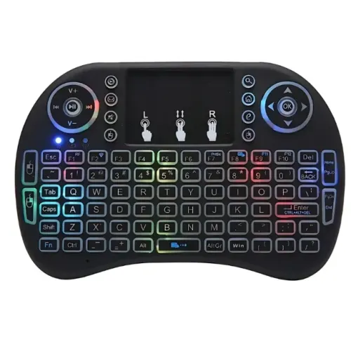 Mini Teclado Keyboard Sem Fio Wireless Iluminado Luz Led