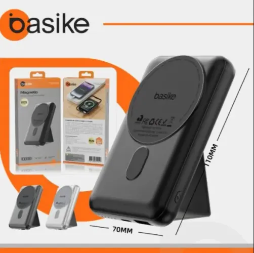 CARREGADOR PORTATIL POWER BANK 10.000 MAH MAGSAFE INDUÇÃO BASIK BA-POW076