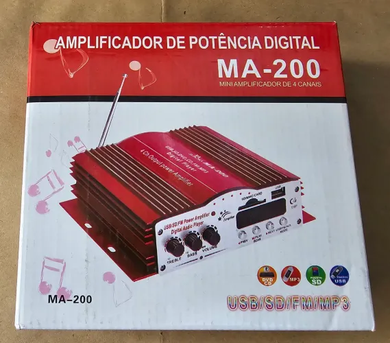 Mini módulo amplificador Bluetooth USB SD