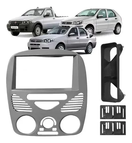 Moldura 7 Pol Multimídia Mp5 Palio Siena Strada G2 2002 2003