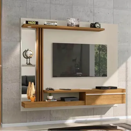Painel  C/LED e Detalhe Ripado Larg. 1.60m Para TV até 55 Polegadas rf654